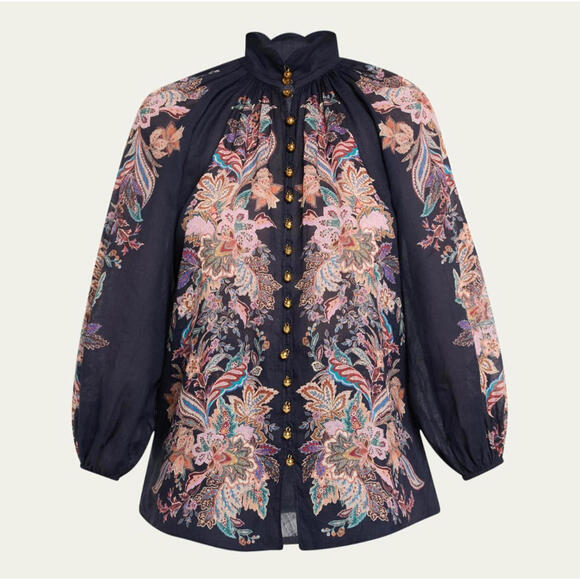 NWT~Zimmermann Rhiannon Billow Blouse Size AU0 - Picture 1 of 9